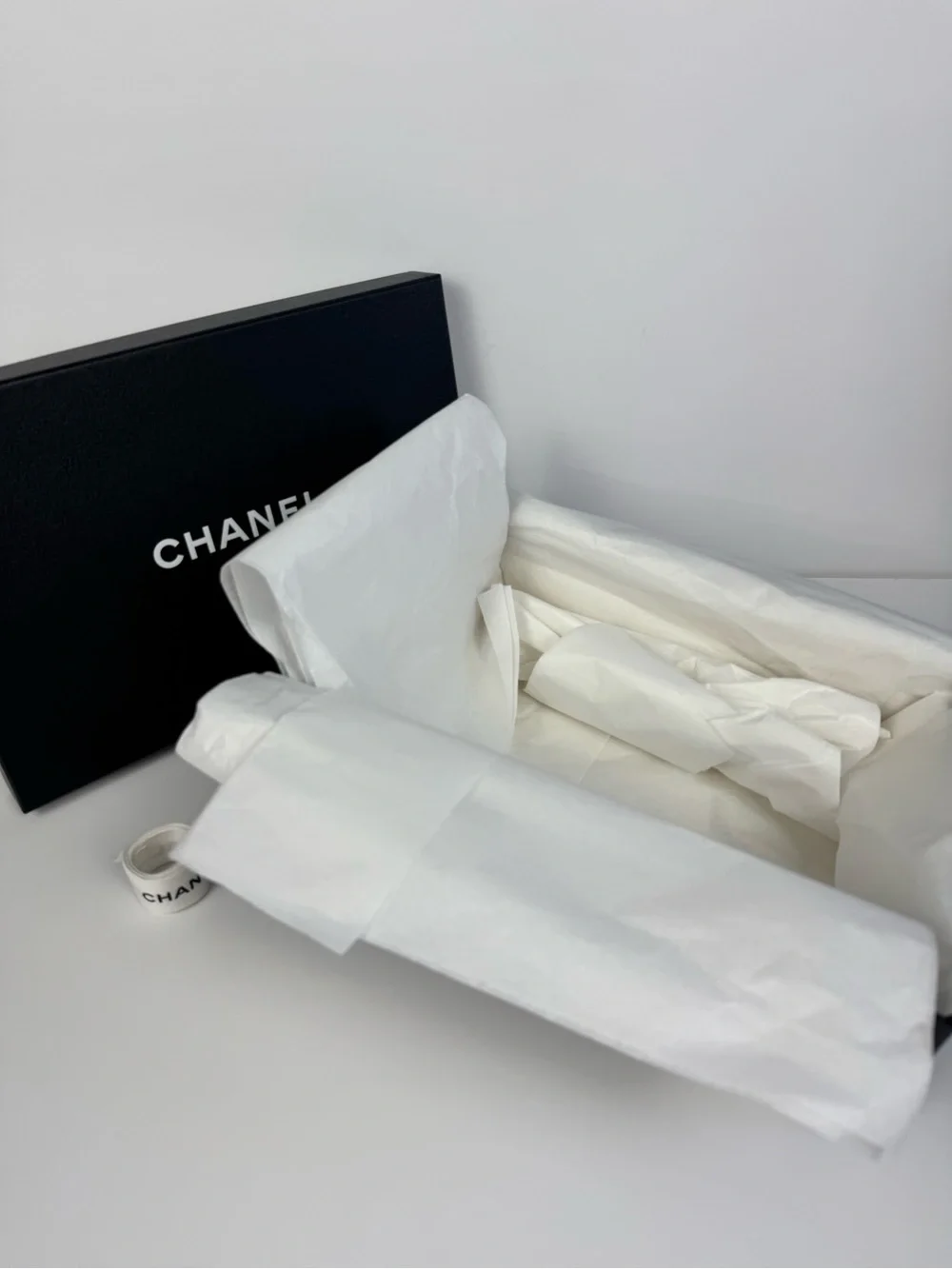 CHANEL Empty Gift Shoes Box Storage Cardboard Black 8
